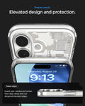 ACS10088 - iPhone 17 Ultra Hybrid Zero One (MagFit) in Zero One Natural Titanium showing precise cutouts. Elevated design and protection. Raised edges guard your camera and screen from daily drops with our designed elevated edges.