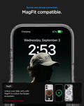 ACS10087 - iPhone 17 Ultra Hybrid Zero One (MagFit) in Zero One White showing secure and strong connection. magfit compatible. unlock your daily carry with magfit to unlock the spigen ecosystem.