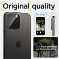 AGL06913 - iPhone 14 Pro / 14 Pro Max Optik Lens Protector in black showing the no blemishes, no flash reflection oh, snap, original quality.