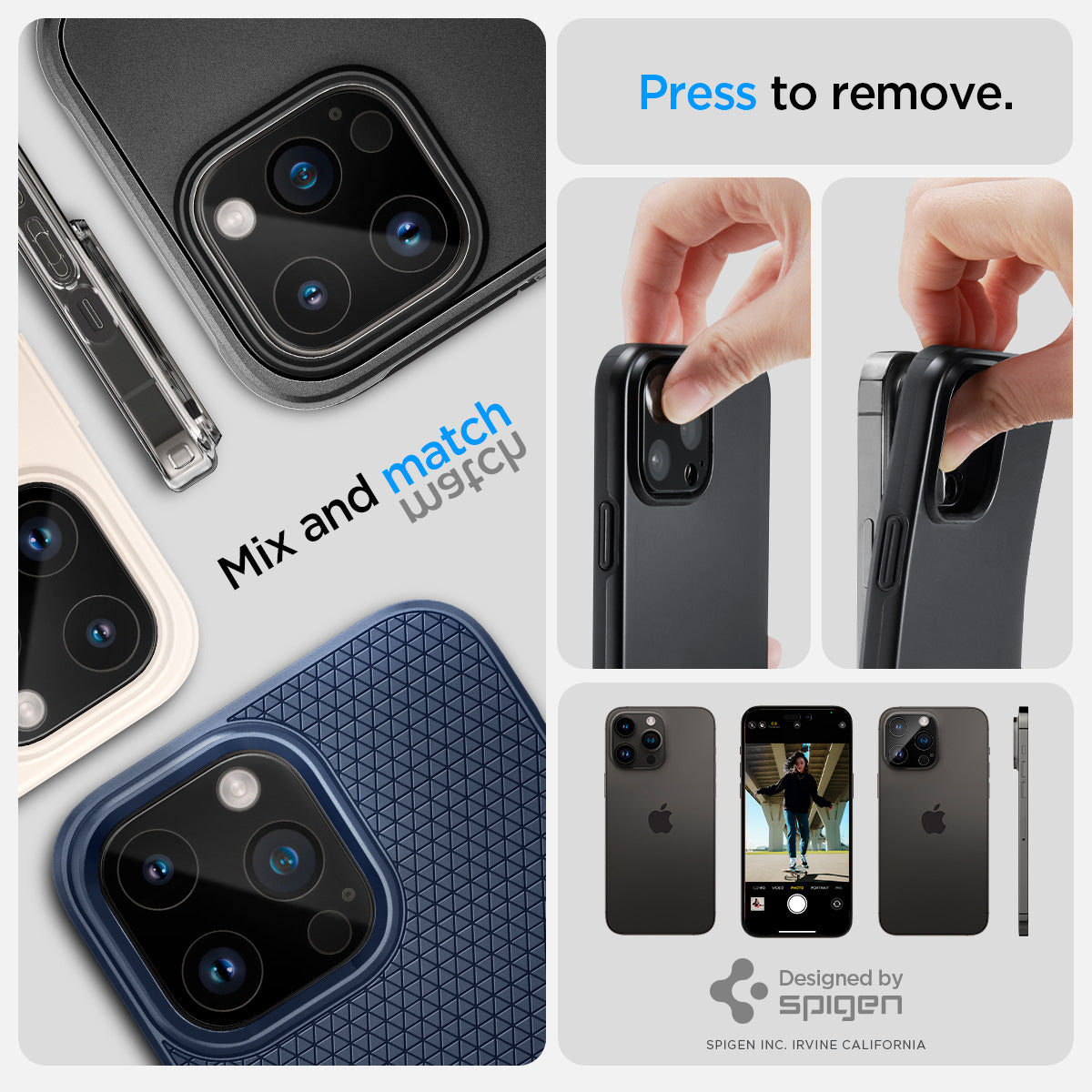 AGL06913 - iPhone 14 Pro / 14 Pro Max Optik Lens Protector in black