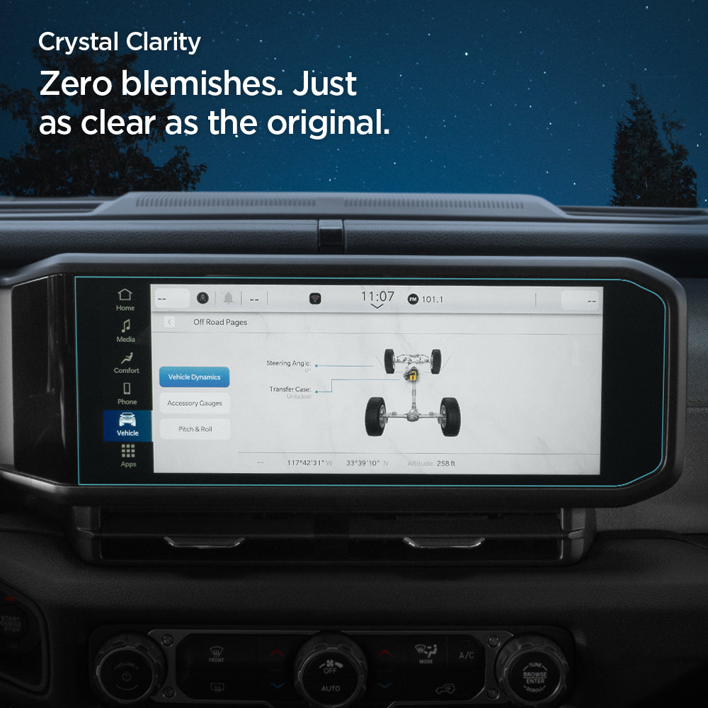 AGL07279 - Jeep Wrangler Screen Protector GLAS.tR SLIM crystal clarity Zero blemishes. Just as clear as the original.