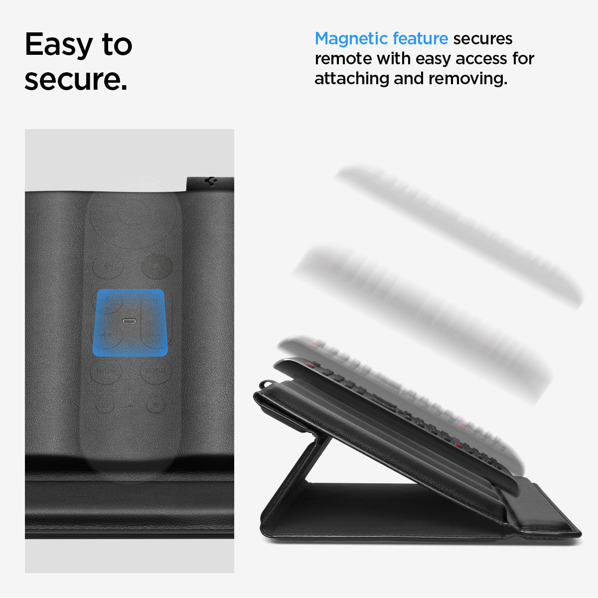 AHP09277 - Universal Remote Control | LD401 easy to secure. magnetic feature secures remote with easy access for attaching and removing.