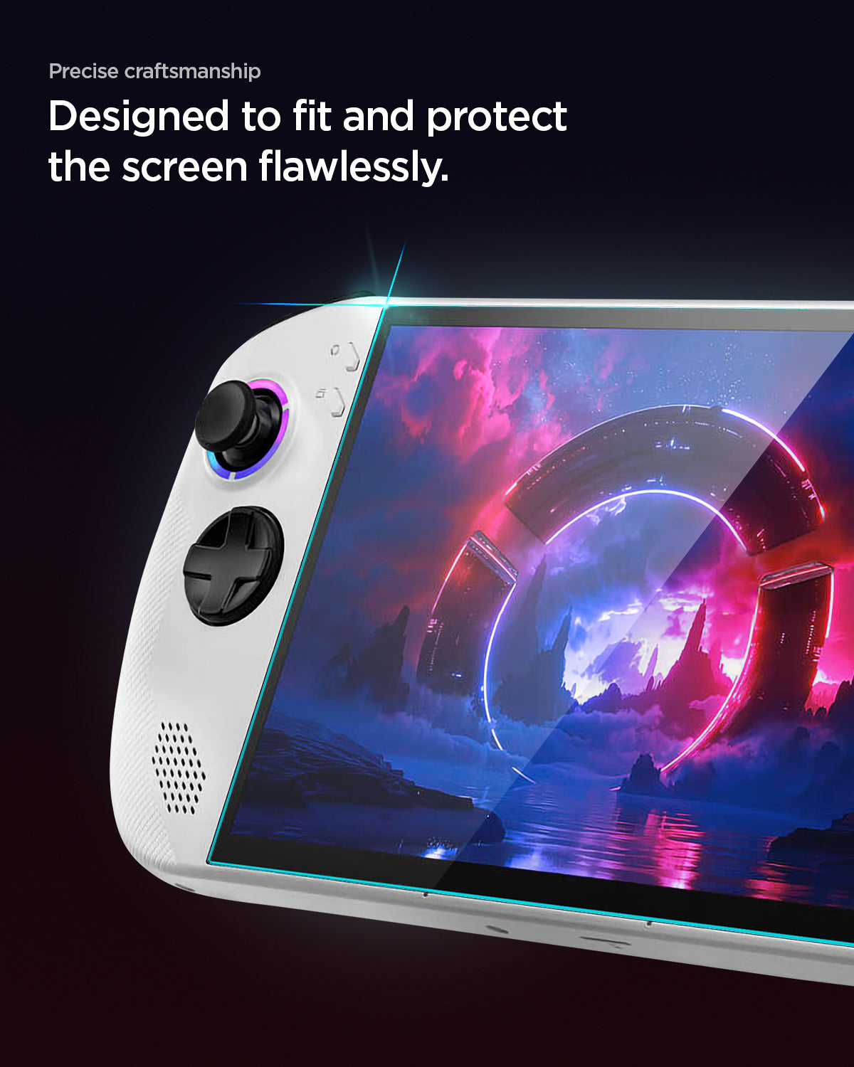 AGL09773 - Lenovo Legion Go S Glas.tR SLIM in Clear showing the precise craftsmanship. Designed to fit and protect the screen flawlessly