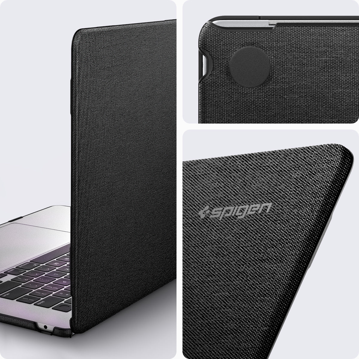 ACS06958 - MacBook Air 15-inch Case Urban Fit in Black showing the different angles