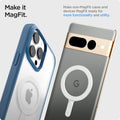 ACP08346 - Magnet Ring Plate (MagFit) in White showing the non-magsafe cases and devices magsafe ready for more functionality and utility