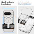 ACP08346 - Magnet Ring Plate (MagFit) in White showing the quick and easy installation. use the alignment tray to guide the installation process for easy and precise fitment