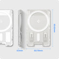 AFA07148 - Ultra Hybrid MagFit Wallet (MagFit) in Crystal Clear showing the dimensions, thickness - 9.5mm width - 60.79mm and height - 93.62mm