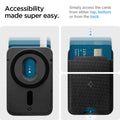 AFA07402 - MagSafe Card Holder Urban Fit (MagFit) in Black showing the accessibility made super easy, simply access the cards from either top, bottom or from the back