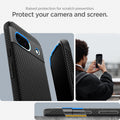 ACS07257 - Pixel 8a Case Liquid Air in Matte Black raised protection for scratch prevention. Protect your screen and camera.