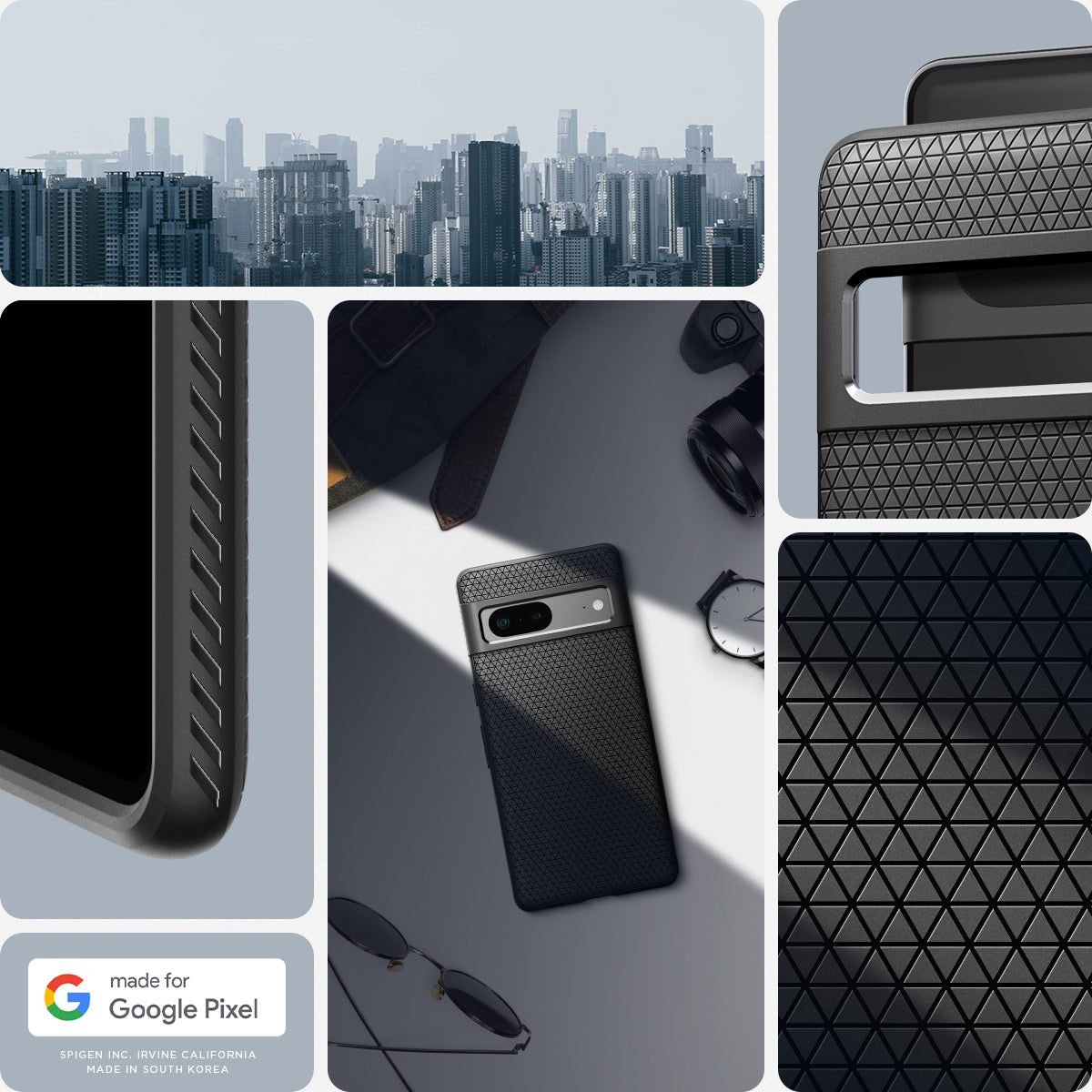 ACS04696 - Pixel 7 Case Liquid Air in matte black made for google.