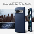 ACS04697 - Pixel 7 Case Liquid Air in navy blue fluid modern design. Equip a bold style for the pixel 7.