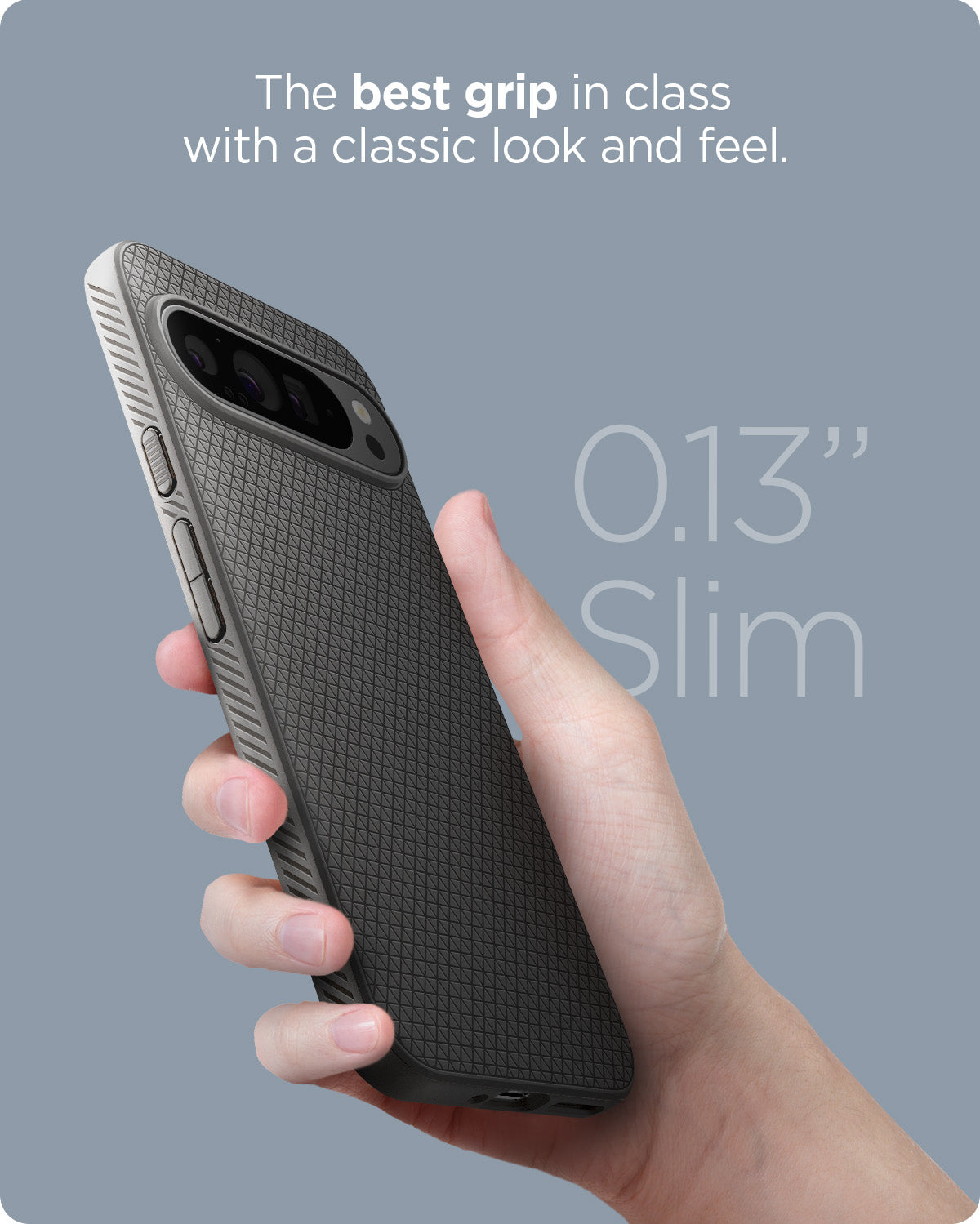 ACS07718 - Pixel 9 Pro XL Case Liquid Air in Marble Gray the best grip in class with a classic look and feel.