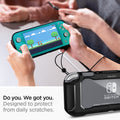 ACS00212 - Nintendo Switch Lite Case Rugged Armor in matte black showing the design to protect from daily scratches