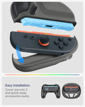 ACS10206 - Nintendo Switch 2 Case Nano Pop in Black Sesame showing easy installation. cover joy con 2 and quick swap accessories easily