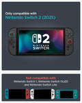 ACS09075 - Nintendo Switch 2 Rugged Armor in Matte Black showing the compatibility. Only compatible with Nintendo Switch 2 (2025) and not compatible with Nintendo Switch 1, Nintendo Switch OLED and Nintendo Switch Lite