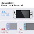 AGL03829 - Nintendo Switch OLED Screen Protector EZ Fit GLAS.tR showing the compatibility. Only compatible with Switch OLED and not compatible with Switch Lite | Switch