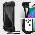 ACS04020 - Nintendo Switch OLED Case Rugged Armor in matte black showing the different angles