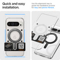 ACP06107 - Magnet Ring Plate (MagFit) in carbon showing the quick and easy installation. use the alignment tray to guide the installation process for easy and precise fitment