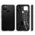 ACS01896 - Pixel 5 Case Liquid Air in black showing front and back.
