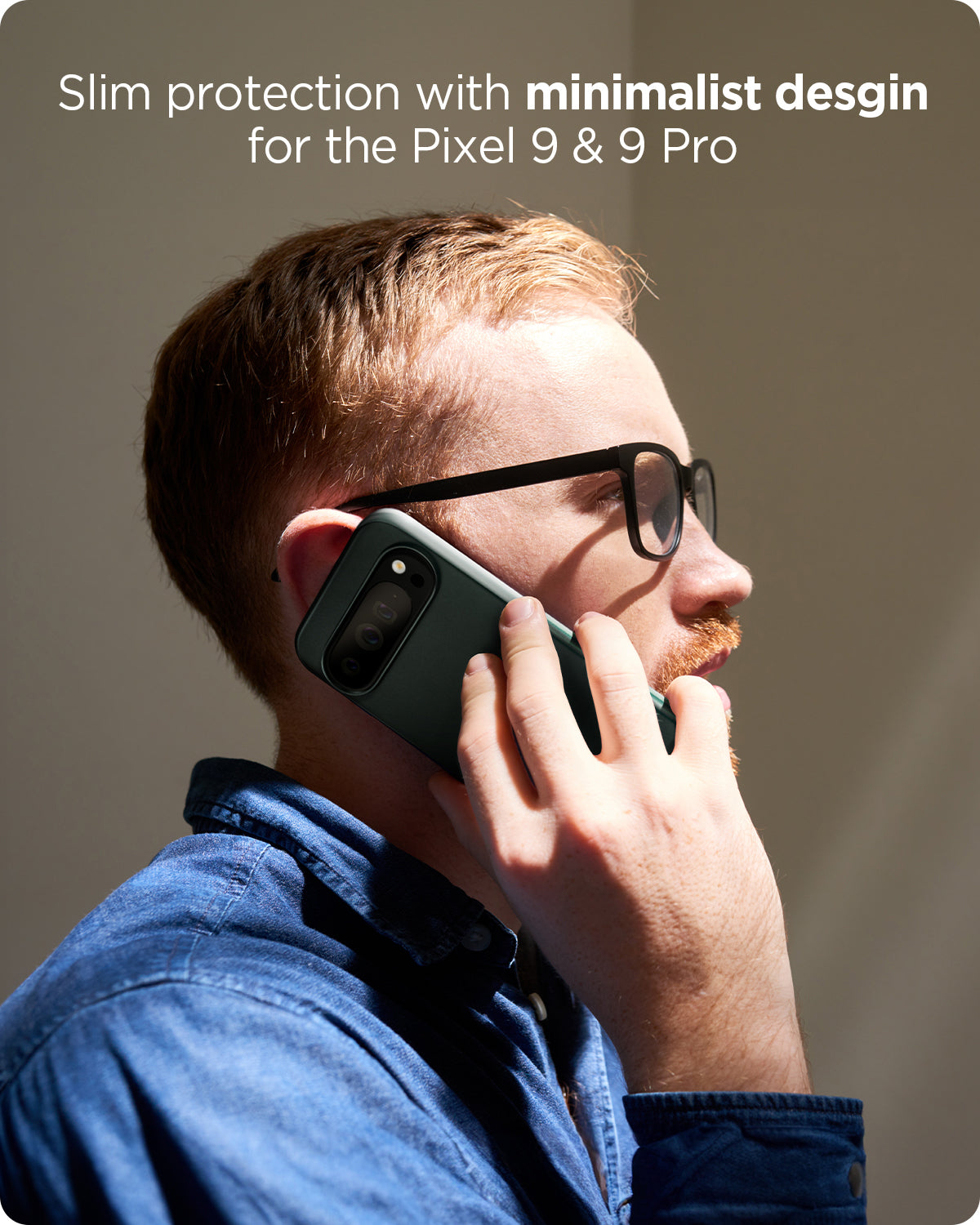 ACS07699 - Pixel 9 Pro Case Thin Fit in Abyss Green slim protection with minimalist design for the pixel 9,9 pro.