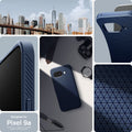 ACS09040 - Pixel 9a Case Liquid Air in Navy Blue showing the different angle