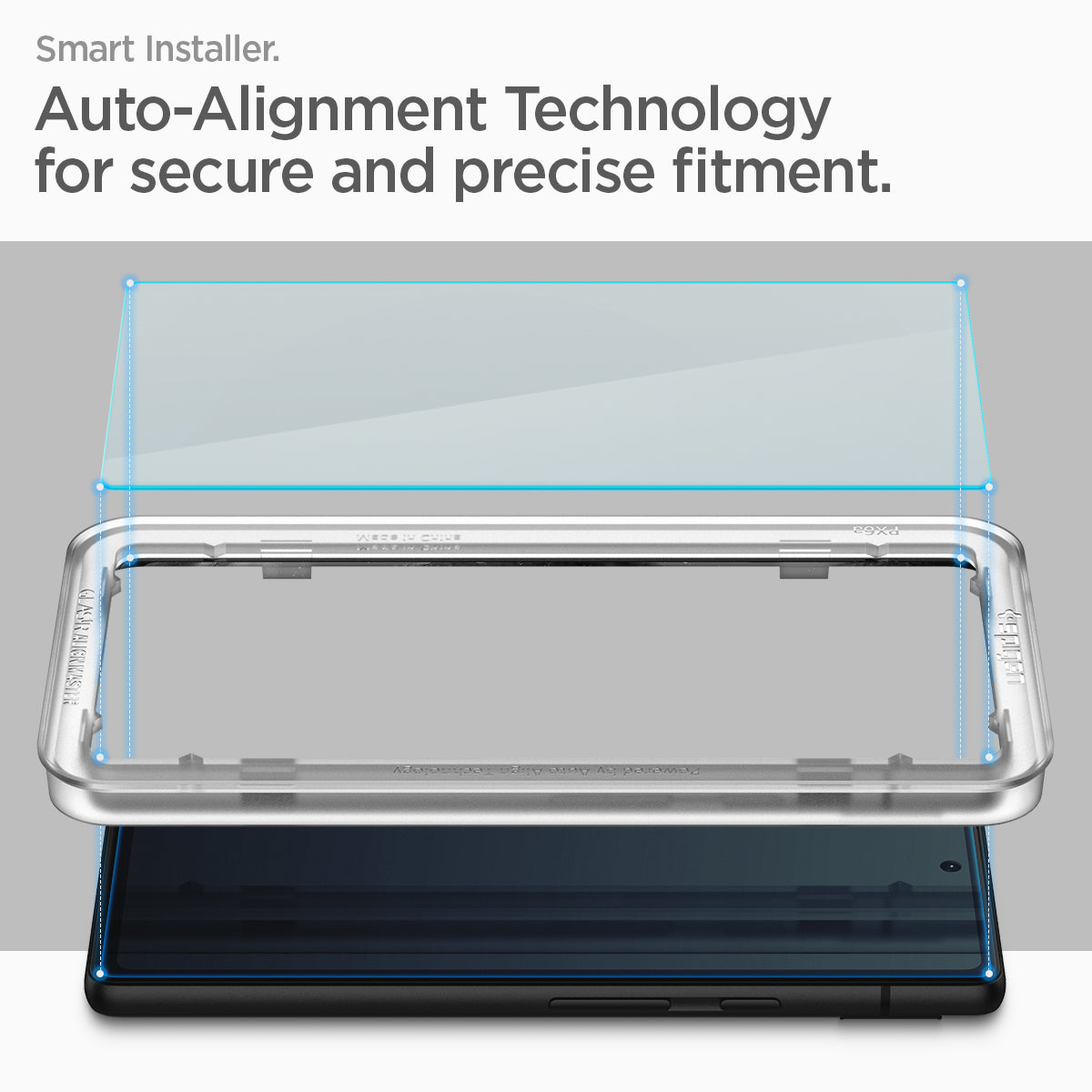 AGL04695 - Pixel 6a Screen Protector Alignmaster smart installer. Auto alignment technology for secure and precise fitment.