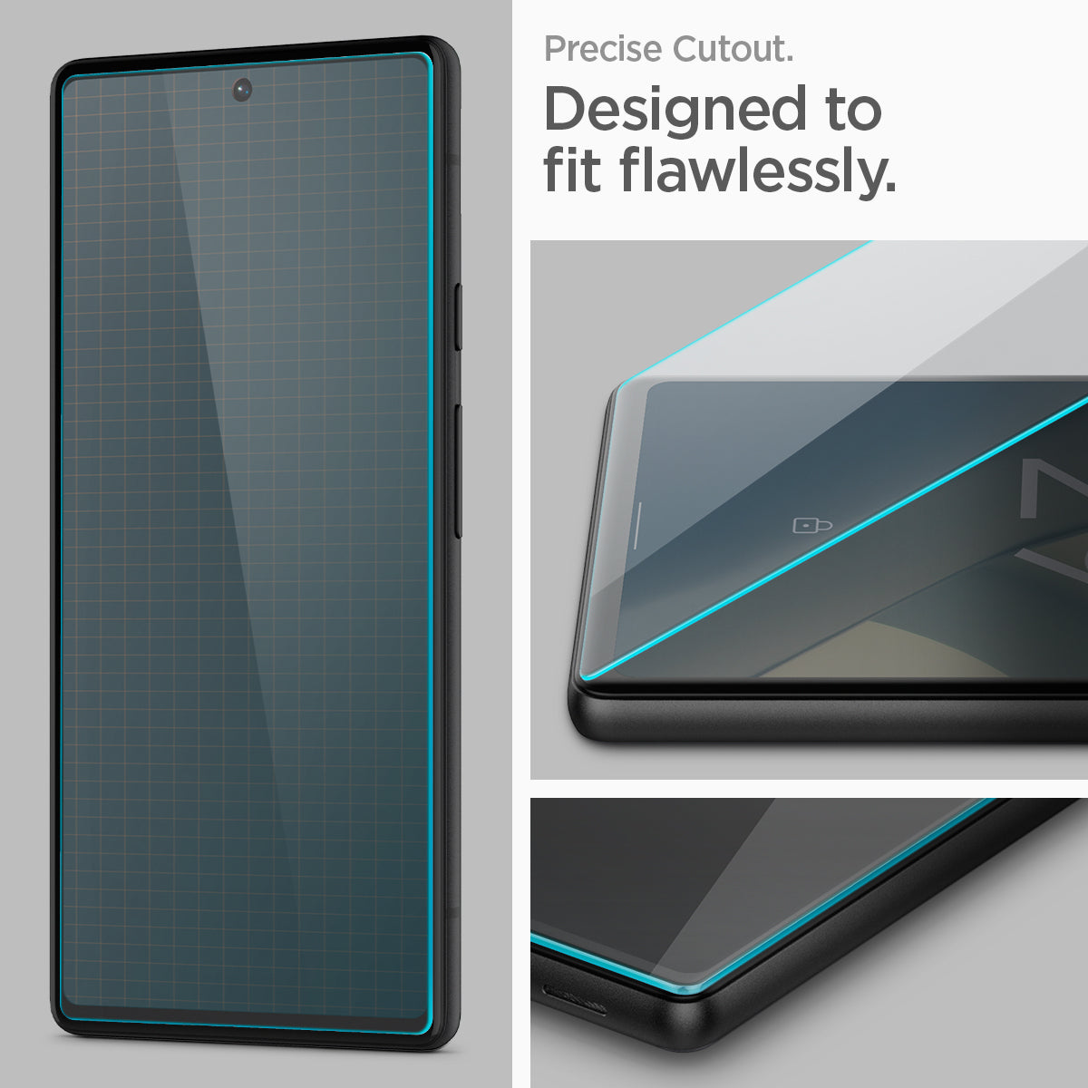 AGL04695 - Pixel 6a Screen Protector Alignmaster precise cutout designed to fit flawlessly.