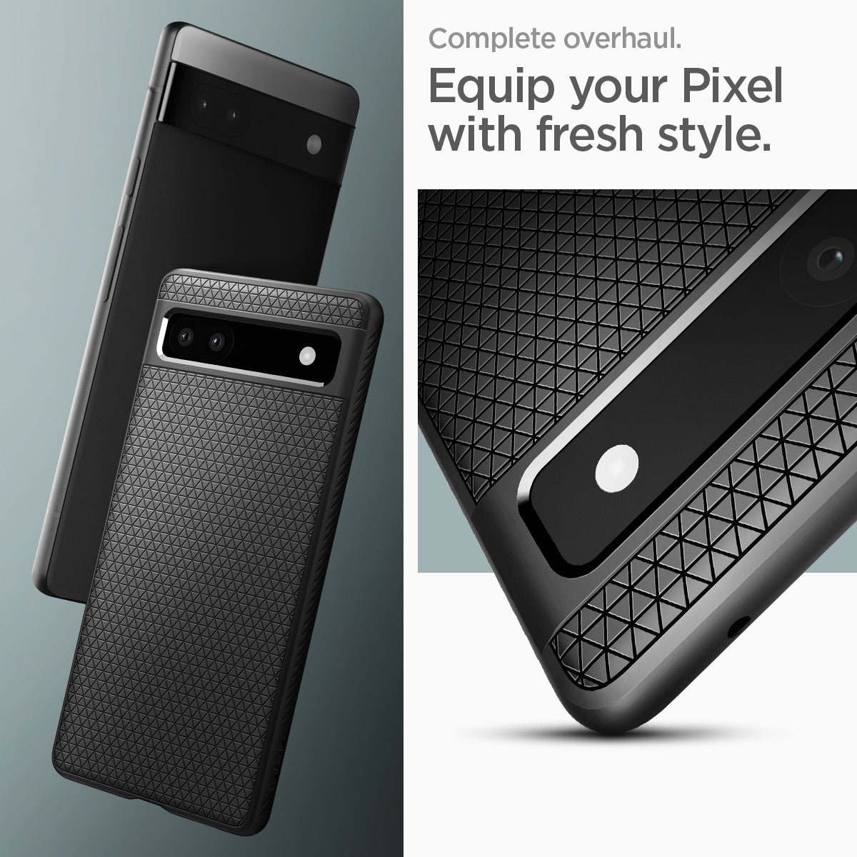ACS04474 - Pixel 6a Case Liquid Air in matte black complete overhaul. Equip your pixel with fresh style.