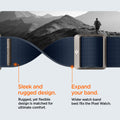 AMP07607 - Pixel Watch Lite Fit in Navy sleek and rugged design. rugged, yet flexible design is matched for ultimate comfort. Expand your band. wider watch band best fits the pixel watch.
