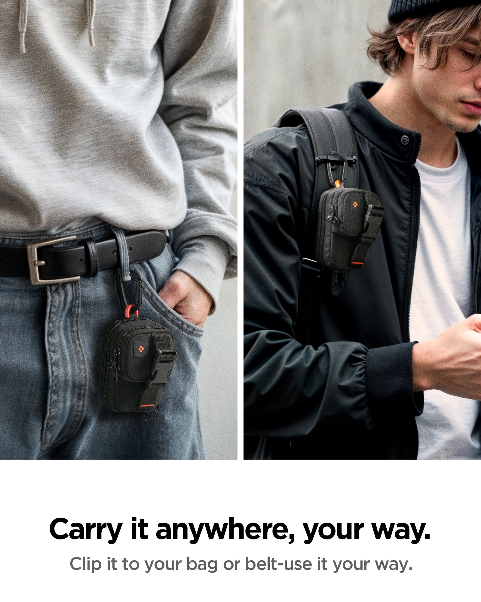 AFA09338 - MagSafe Card Holder Snap Zip (MagFit) clip it to your bag or belt-use it your way. Catty it anywhere, your way