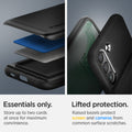 ACS03961 - Galaxy S22 Plus 5G Case Slim Armor CS in black Essential only. Store up to two cards at once for maximum convienience. Lifted protection. raised bezels protect screen and cameras from common surface scratches.