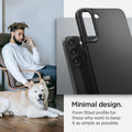 ACS03983 - Galaxy S22 5G Case Thin Fit in black showing the minimal design. Form-fitted profile for those who want to keep it as simple as possible