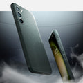 ACS05713 - Galaxy S23 Case Liquid Air in abyss green showing the back, partial side and partial front