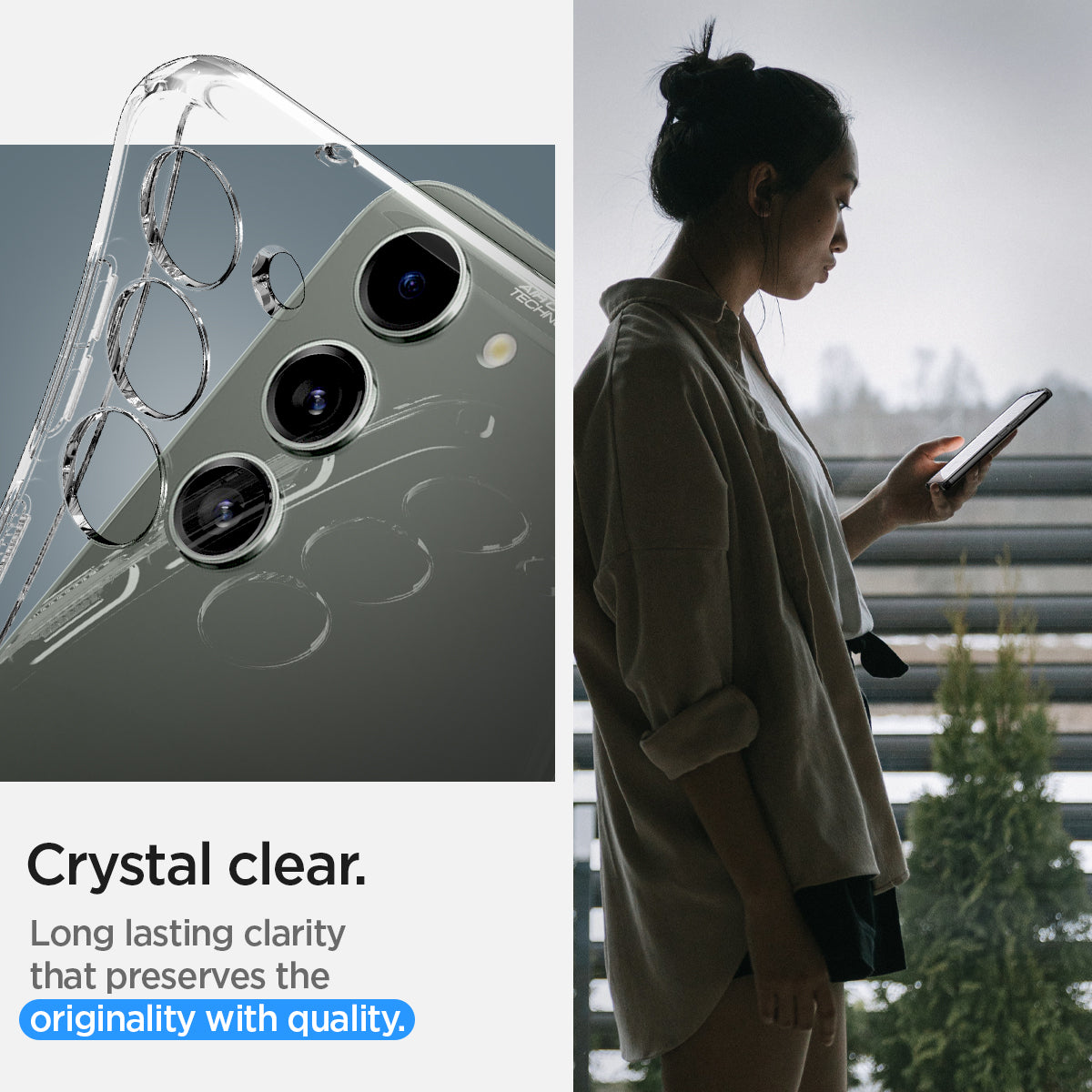 ACS05708 - Galaxy S23 Case Liquid Crystal in crystal clear Crystal clear long lasting clarity that preserves the originality with quality.