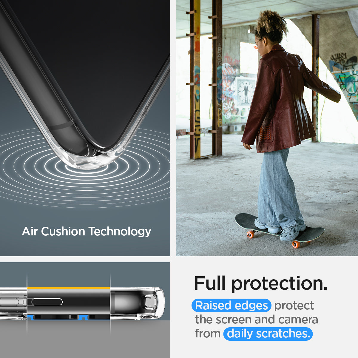 ACS05662 - Galaxy S23 Plus Case Liquid Crystal in crystal clear full protection. raised edges protect the screen and camera from daily scratches. Aircushion technology.