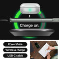 ACS05610 - Galaxy S23 Ultra Case Liquid Crystal in crystal clear charge on. powershare. wireless charge. USB-C cable.