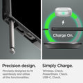 ACS07300 - Galaxy S24 Ultra Case Tough Armor in Black showing the precision design. Precisely designed to fit seamlessly and utilize all the functionalities. Simply Charge Wireless, PowerShare and USB-C all check