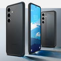 ACS07330 - Galaxy S24 Plus Case Ultra Hybrid in Matte Black showing front and back.