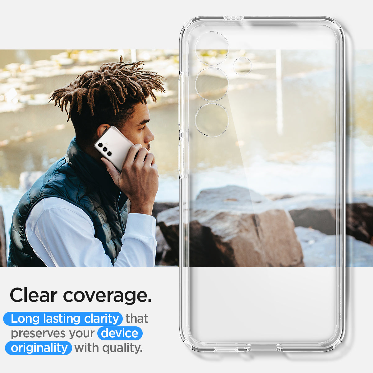 ACS07329 - Galaxy S24 Plus Case Ultra Hybrid in Crystal Clear. Clear coverage long lasting clarity that preserves your device originality with quality.