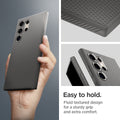 ACS07448 - Galaxy S24 Ultra Case Liquid Air in Granite Gray easy to hold. fluid textured design for a sturdy grip and extra comfort.