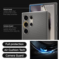 ACS07448 - Galaxy S24 Ultra Case Liquid Air in Granite Gray raised bezel added depth that protects the screen from daily scratches. camera guard protect the camera against drops and scratches from daily life. full protection. air cushion tech. camera guard.