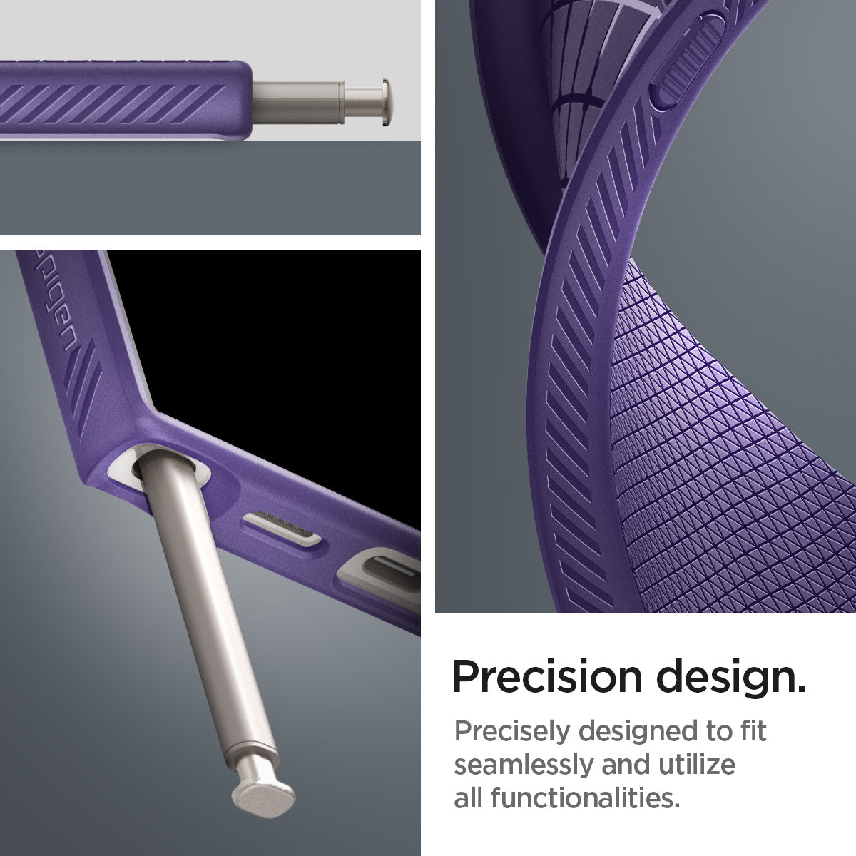 ACS07449 - Galaxy S24 Ultra Case Liquid Air in Deep Purple precision design. precisely designed to fit seamlessly and utilize all functionalities.