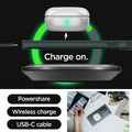 ACS07282 - Galaxy S24 Ultra Case Thin Fit in Abyss Green charge on. powershare. wireless charge. USB-C cable.