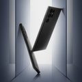 ACS07281 - Galaxy S24 Ultra Case Thin Fit in Black showing shine back and camera.