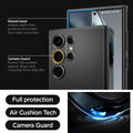 ACS07281 - Galaxy S24 Ultra Case Thin Fit in Black raised bezel added depth that protects the screen from daily scratches. camera guard protect the camera against drops and scratches from daily life. full protection. air cushion tech. camera guard.
