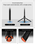 AMP09534 - s581w selfie stick magfit in black one push opening tripod. 1. one tap, 2. auto open. anti slip silicone pads. honeycomb structure.