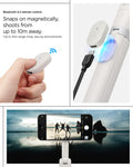 AMP09535 - s581w selfie stick magfit in dune beige bluetooth 4.2 remote control. Snaps on magnetically, shoots from up to 10m away. up to 10m range (may vary by environment)
