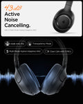 ASD09691 - Spigen Active Noise Cancelling SA2403 in Black showing the 43db active noise cancelling with 5 Multi-Mode Hybrid Adaptive ANC