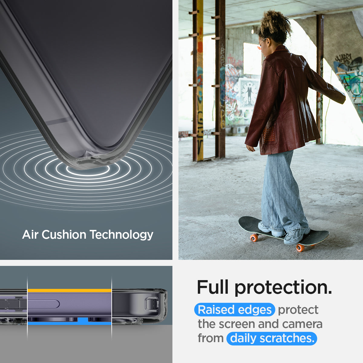 ACS07324 - Galaxy S24 Plus Case Liquid Crystal in Space Crystal full protection. raised edges protect the screen and camera from daily scratches. Aircushion technology.