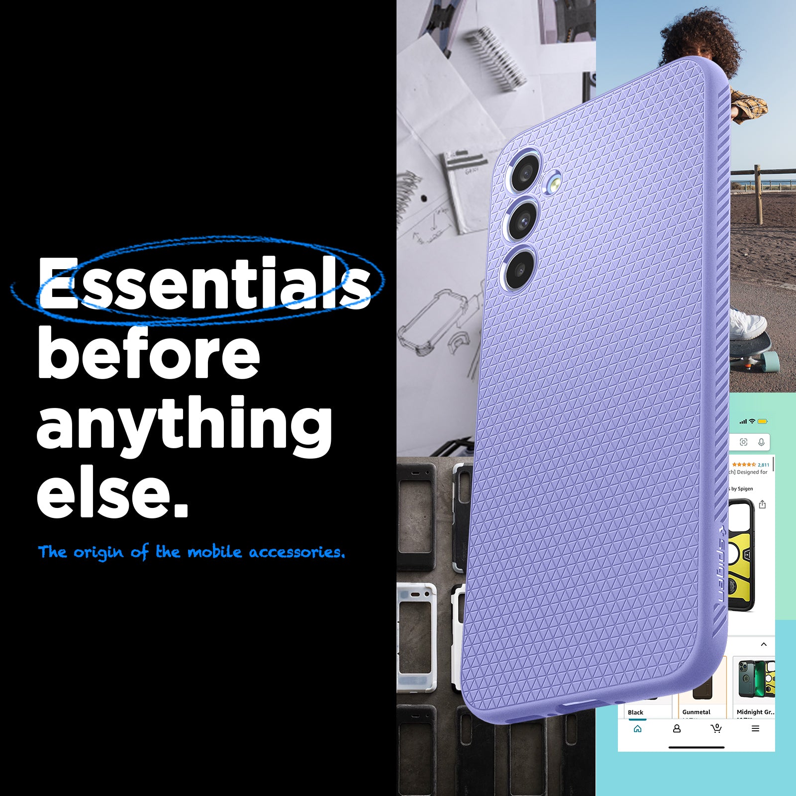 ACS06104 - Galaxy A34 5G Case Liquid Air in Awesome Violet essentials before anything else. The origin of the mobile accessories.